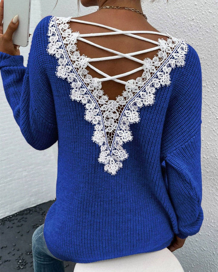 Zerla – Pull dos nu en maille