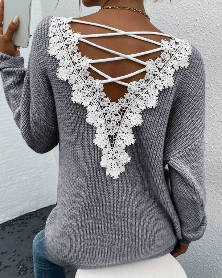 Zerla – Pull dos nu en maille