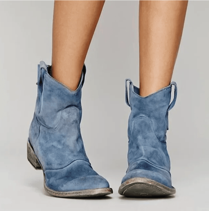 Nareli – bottines en suède à talon bloc