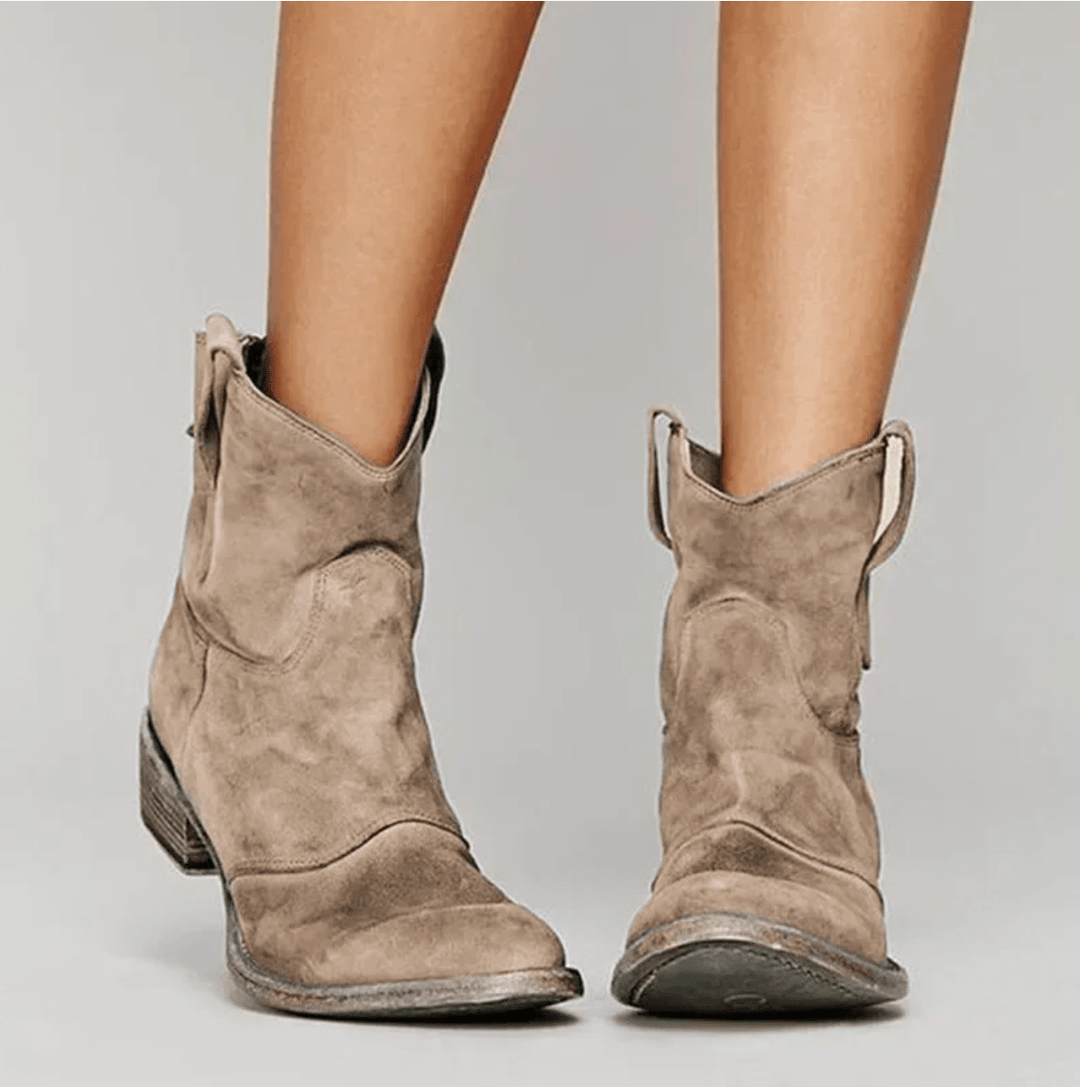 Nareli – bottines en suède à talon bloc