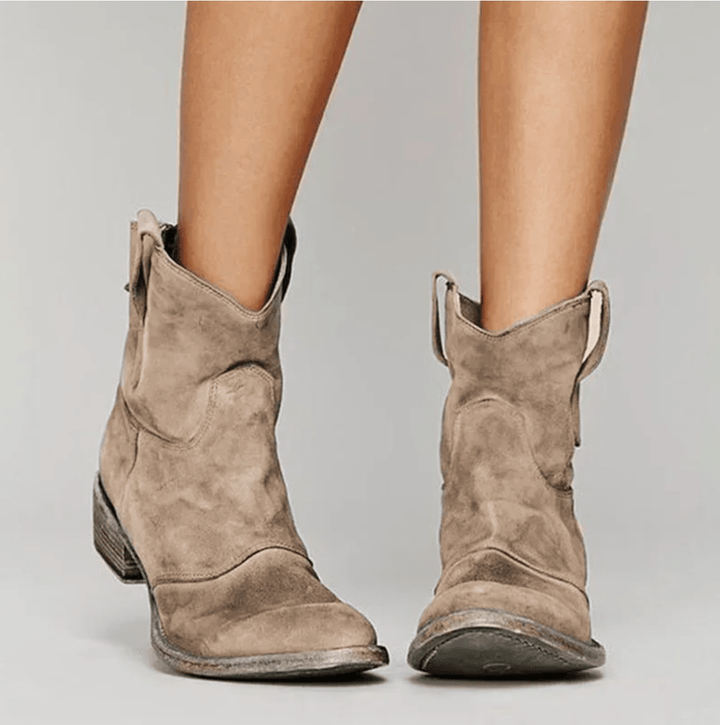 Nareli – bottines en suède à talon bloc