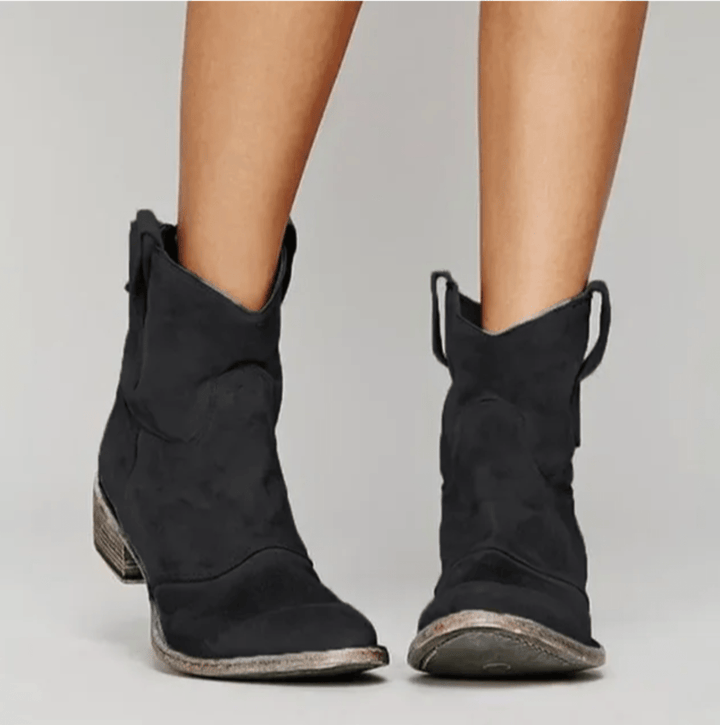 Nareli – bottines en suède à talon bloc