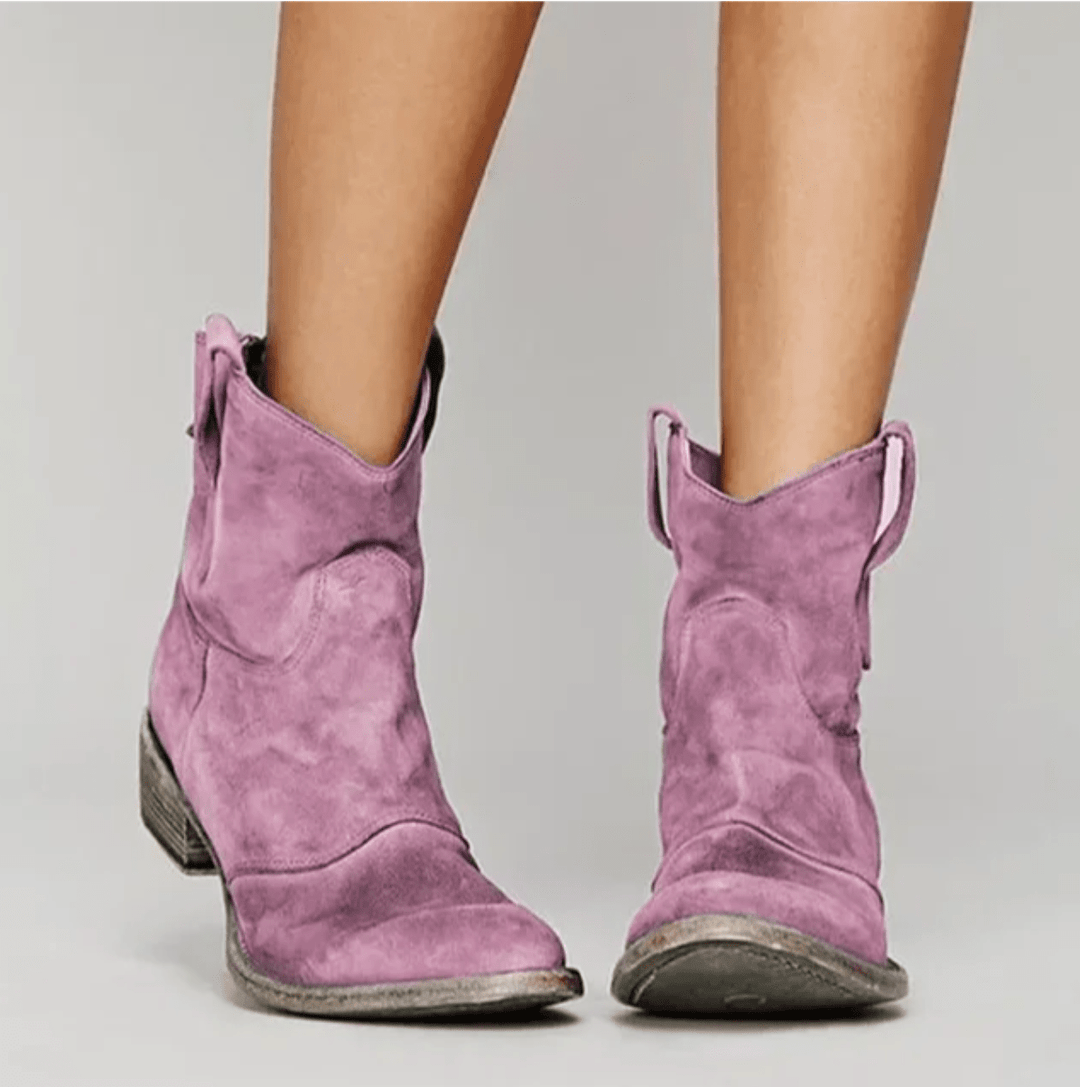 Nareli – bottines en suède à talon bloc