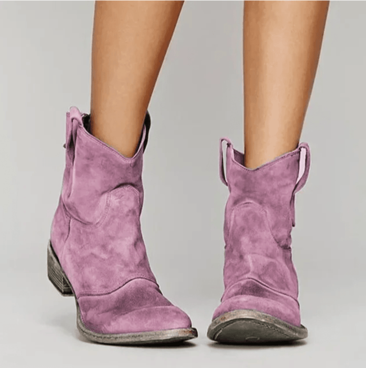 Nareli – bottines en suède à talon bloc