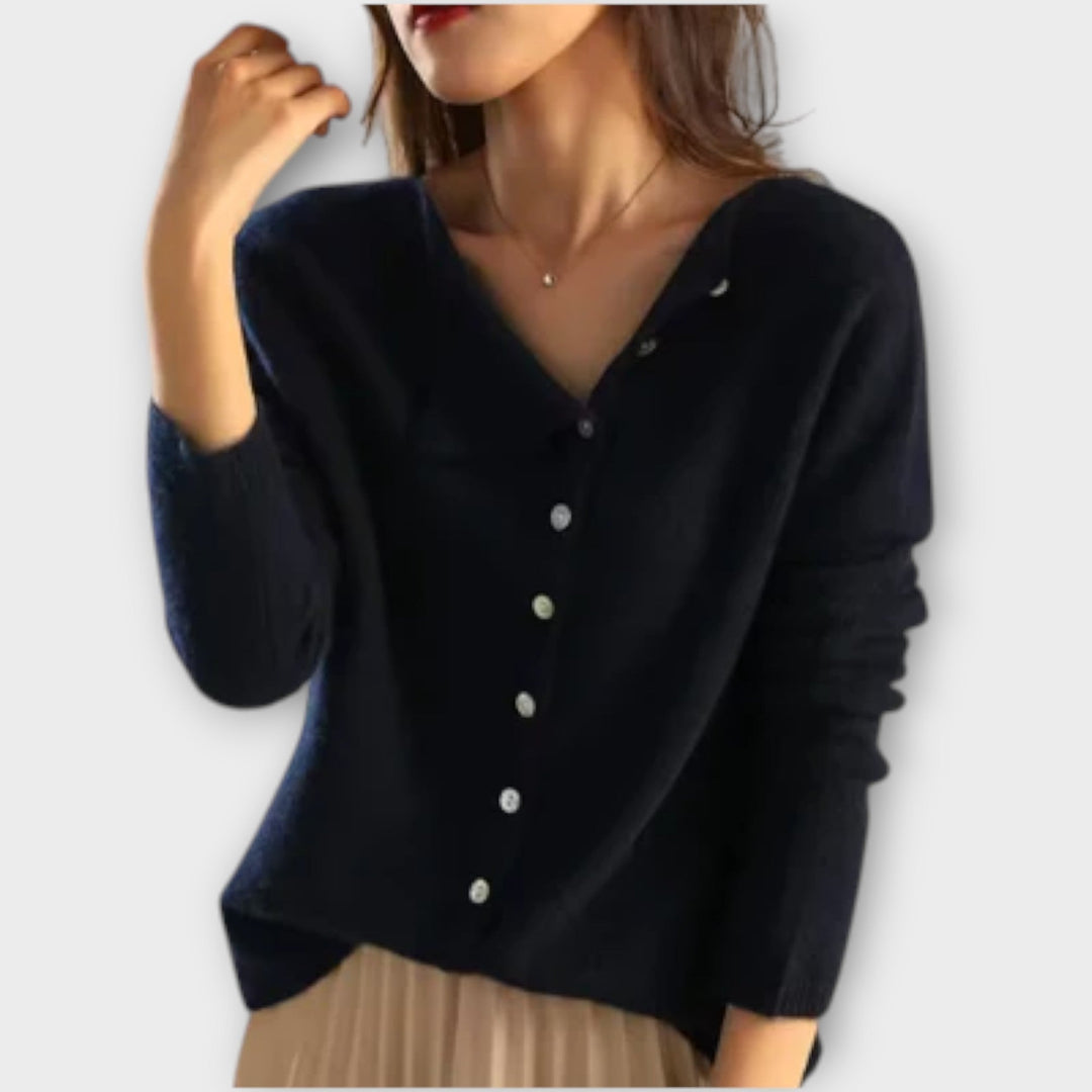 Virela – cardigan en maille à boutons sur le devant