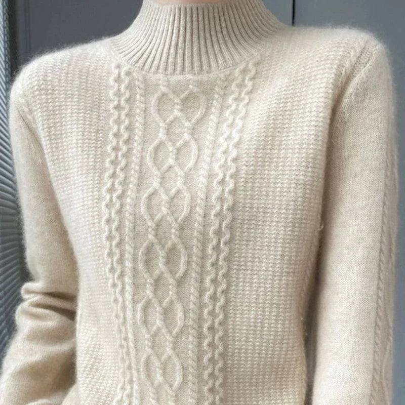 Novira – Pull à col roulé en mélange de coton