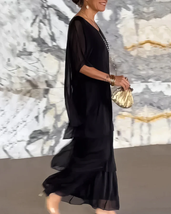 Avalen – à volants en toile, robe maxi