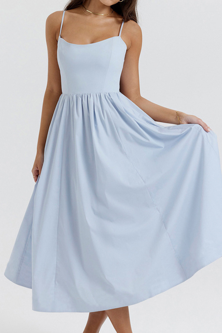 Nolara – robe midi tissée style corset