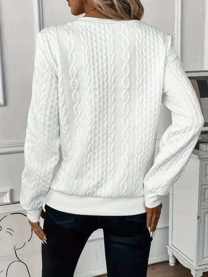Vesina – col zippé en maille torsadée, pull