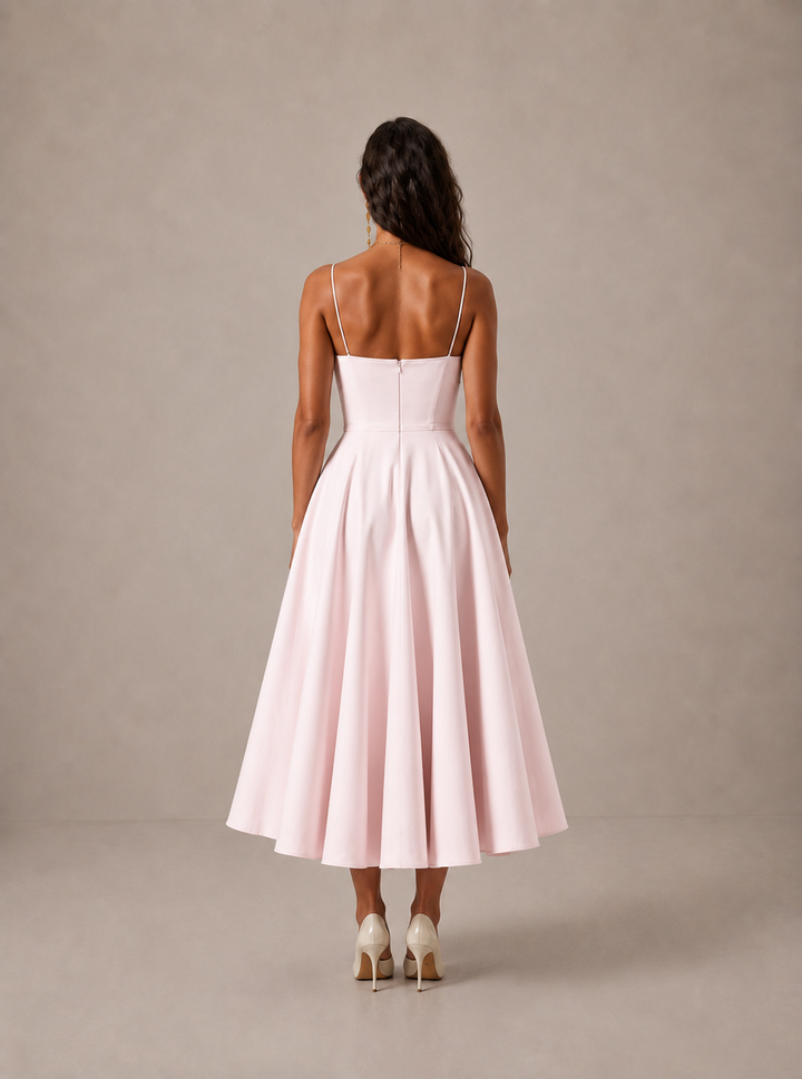 Averla – Robe en tissu technique à décolleté en cœur