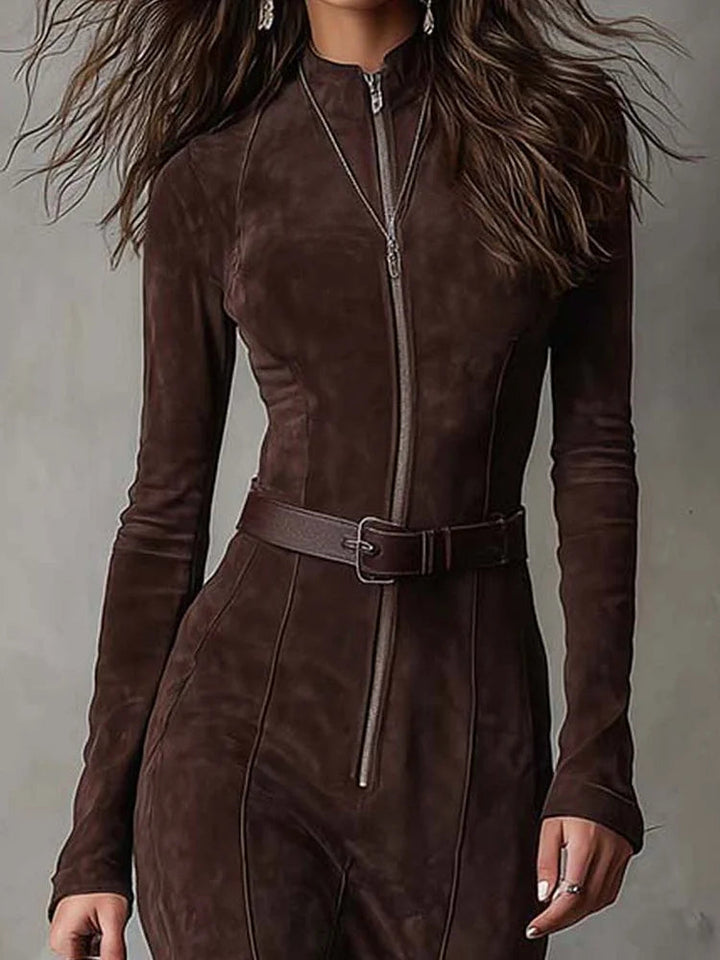 Navira – Avec ceinture, robe en velours