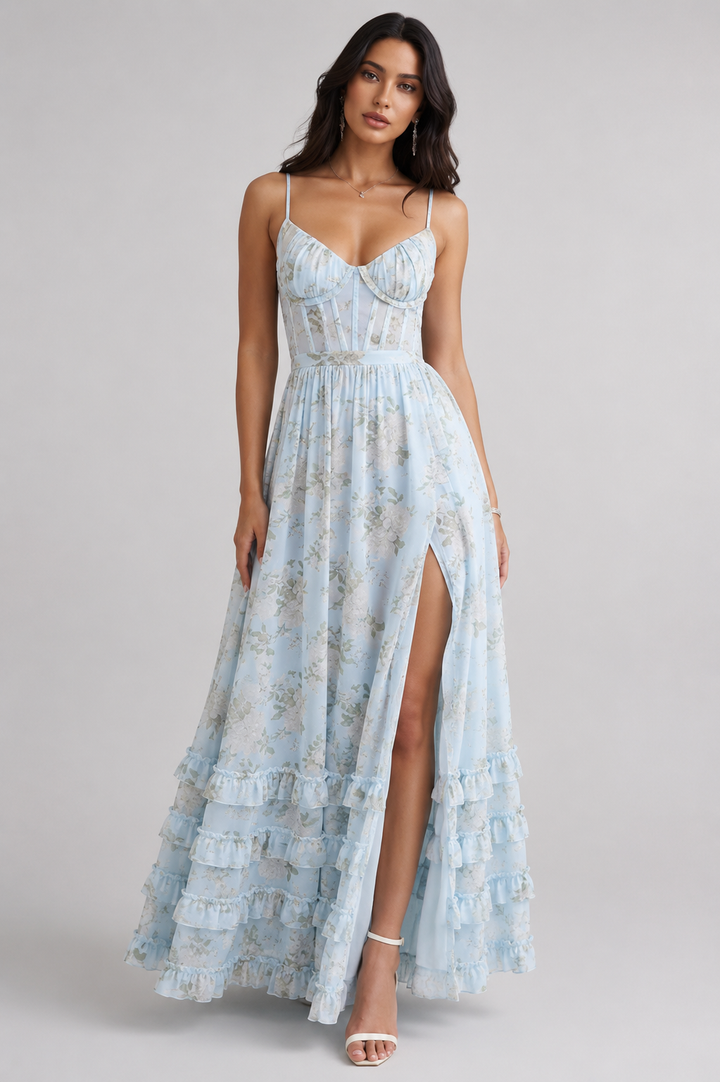 Avenya – Robe tissée à fente haute