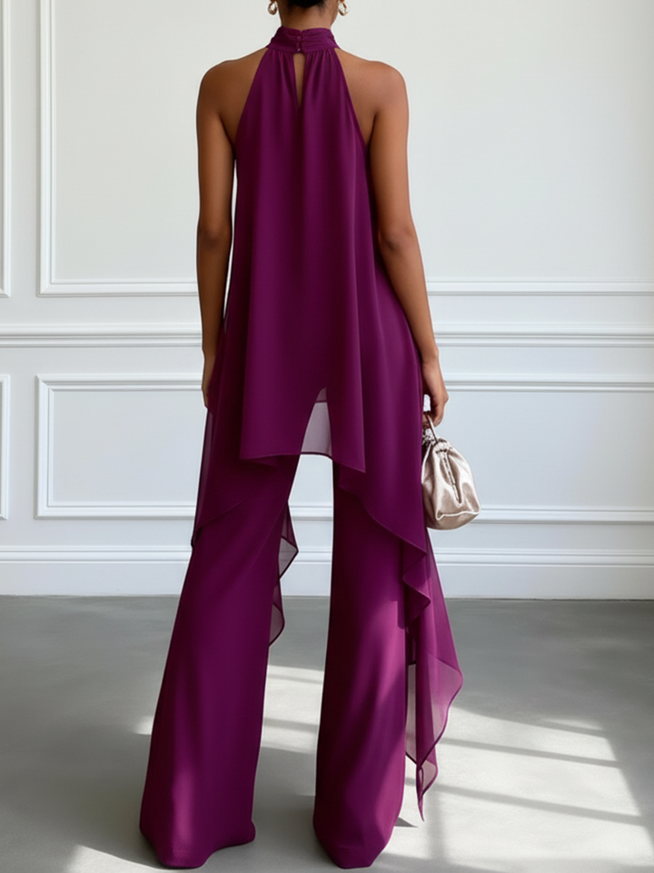 Orlise – Haut à bretelles en tissu tailleur