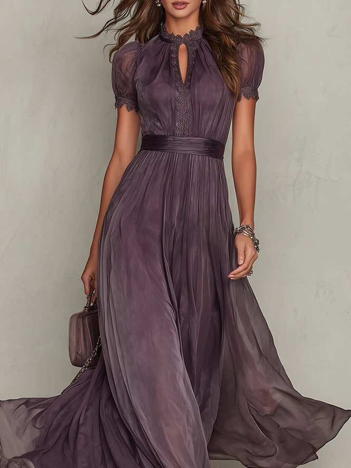 Mireva – décolleté goutte d’eau, robe en chiffon