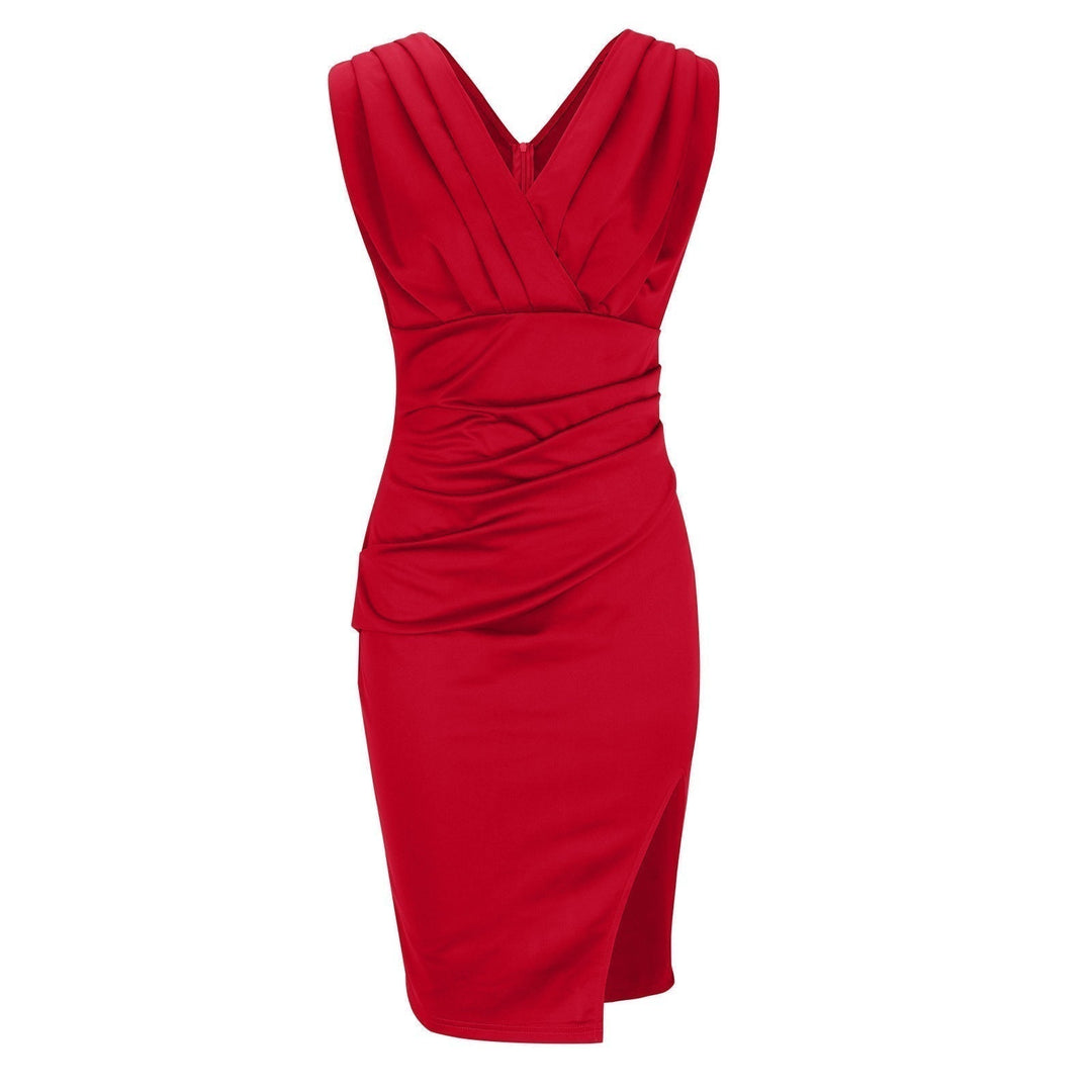 Soreli – robe midi drapée en jersey extensible