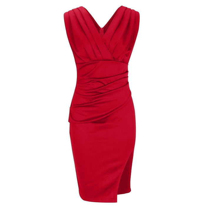 Soreli – robe midi drapée en jersey extensible