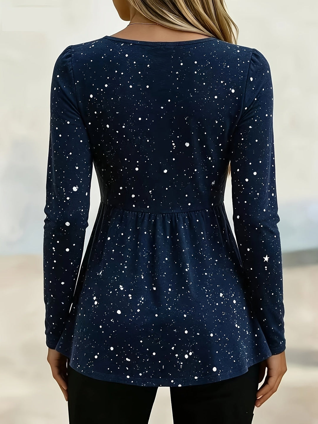 Rilena – col en V torsadé en jersey, t-shirt