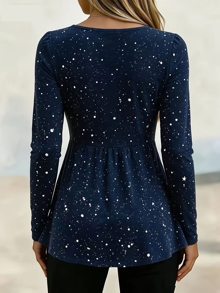 Rilena – col en V torsadé en jersey, t-shirt