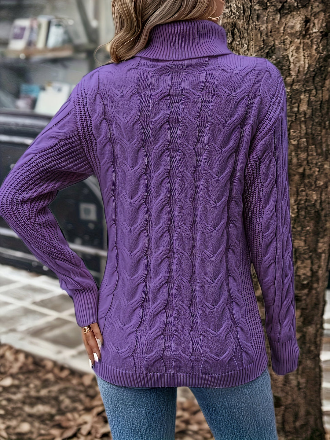 Tavina – Pull en maille à col montant