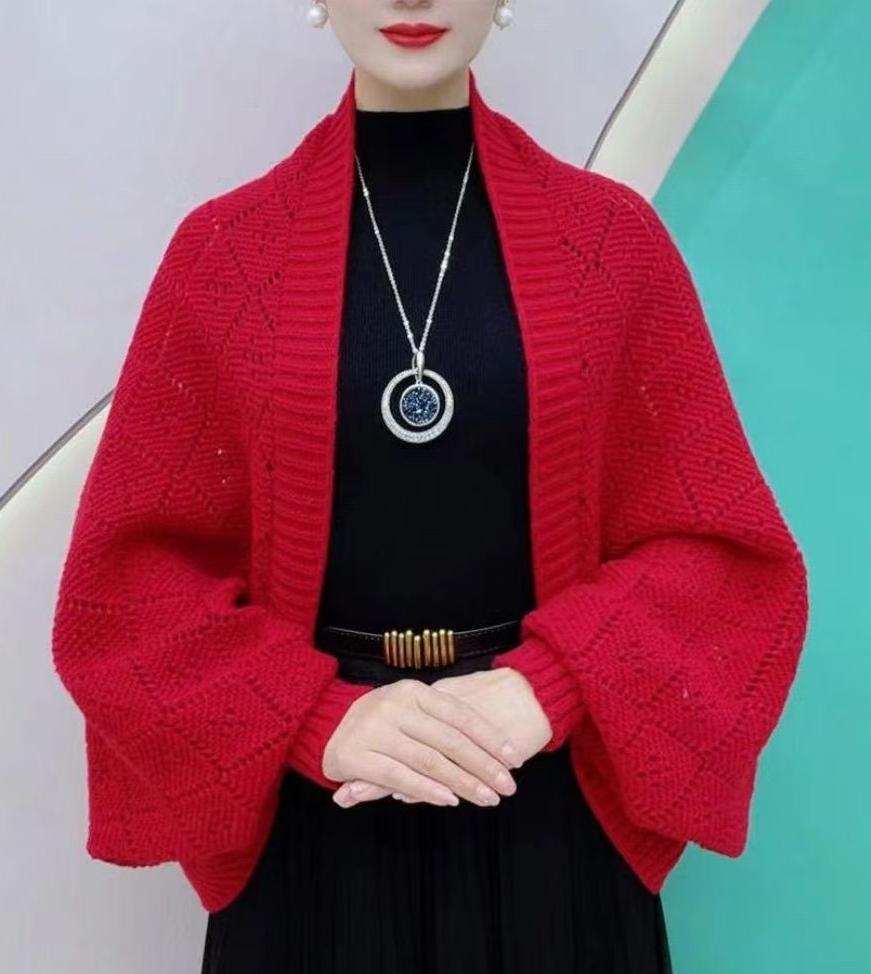Eryla – cardigan en tricot ajouré à motif échelle