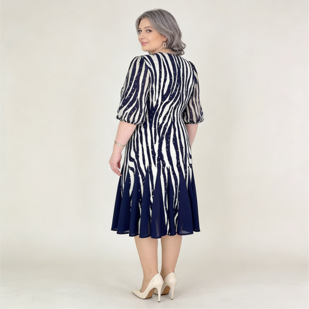 Rilena – robe tricotée à manches en résille