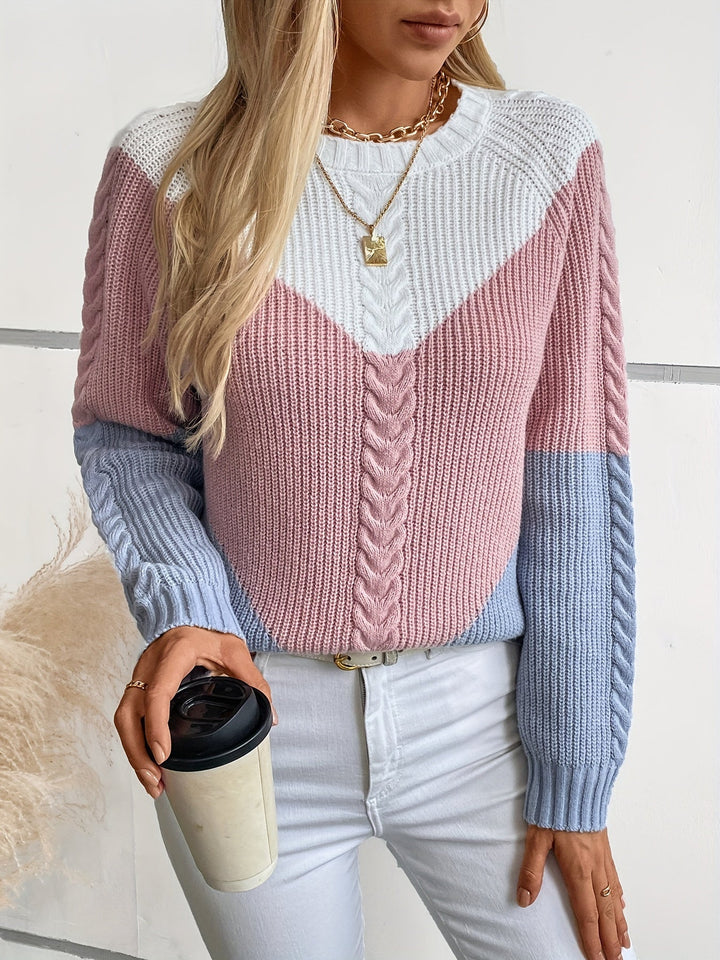 Kevara – Pull en maille à blocs de couleur