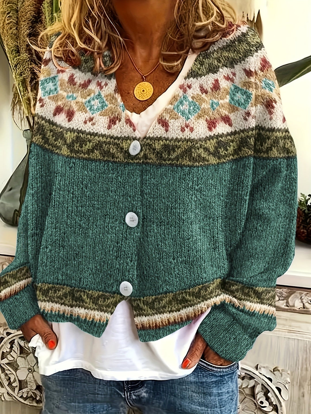 Mireva – gilet en maille à blocs de couleur