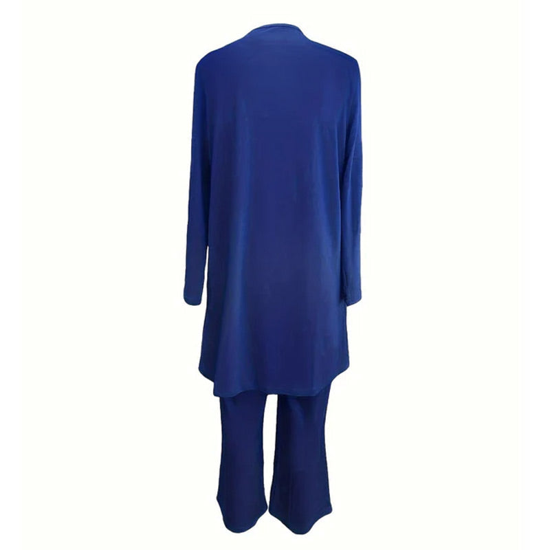 Kevara – À jambes larges en tissu de costume, ensemble 3 pièces