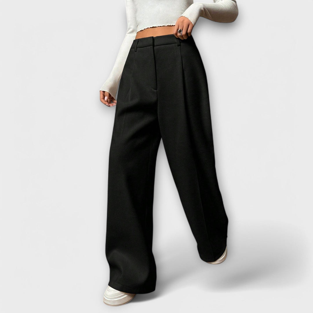 Rilena – pantalon tissé taille haute