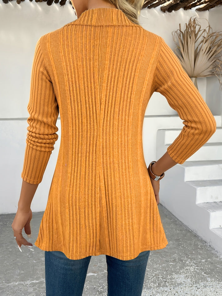 Zelara – Ensemble deux pièces en maille côtelée, blouse longue