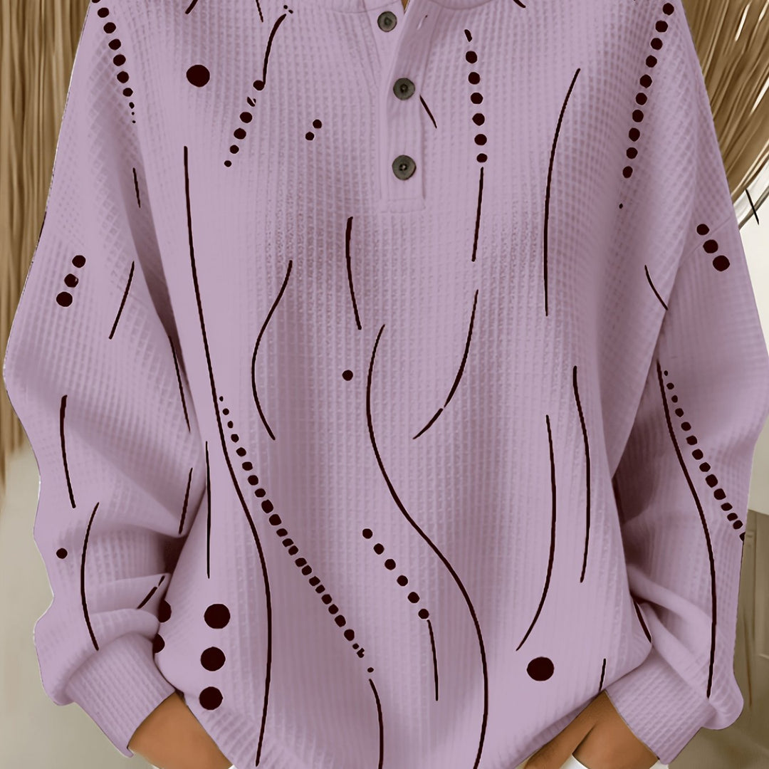 Calira – haut à pois en tricot gaufré