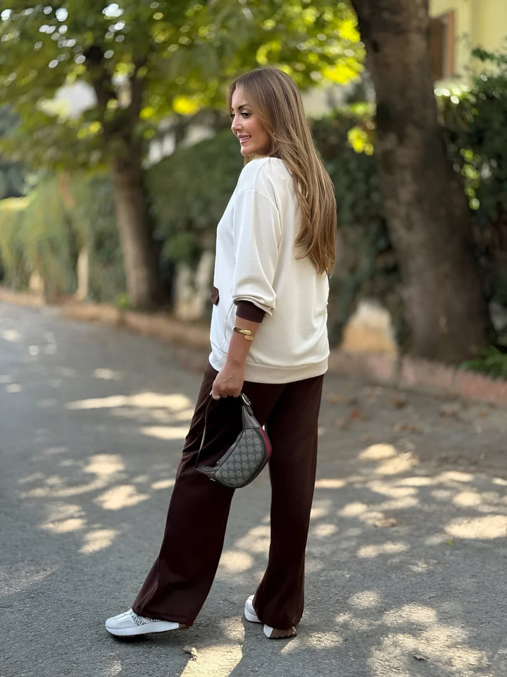 Evoria – ensemble en maille cardigan-pantalon sur mesure