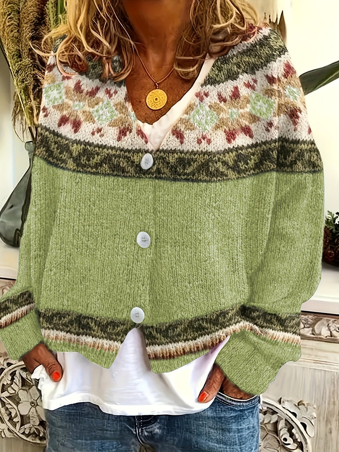 Mireva – gilet en maille à blocs de couleur