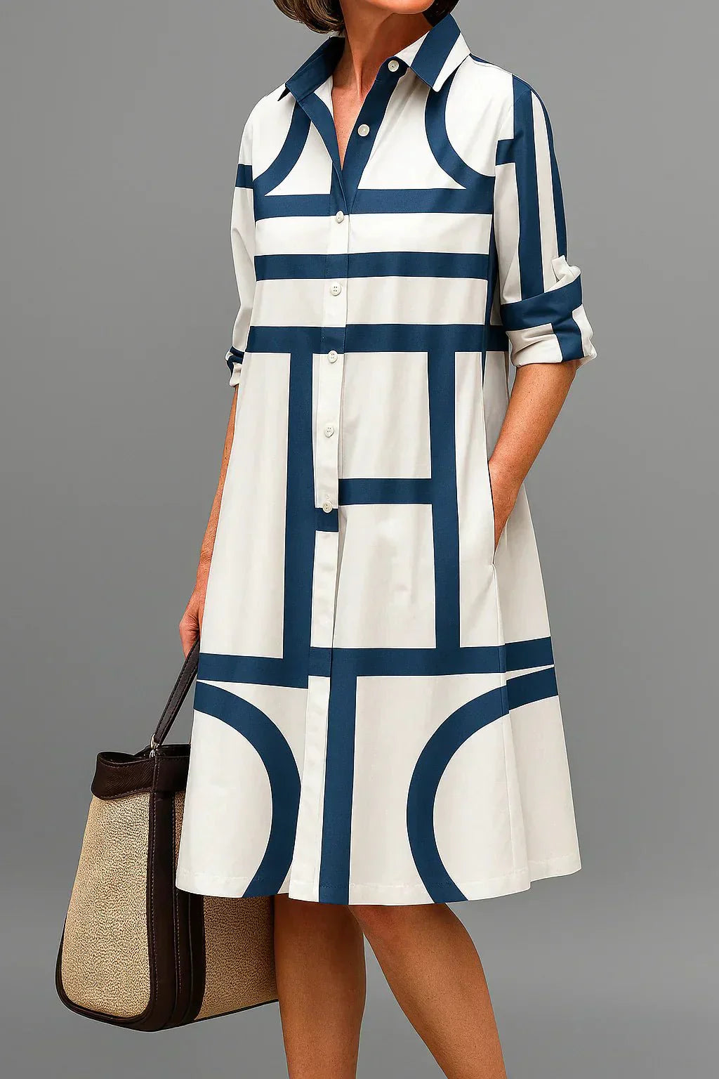 Vaelia – Robe midi drapée en tissu