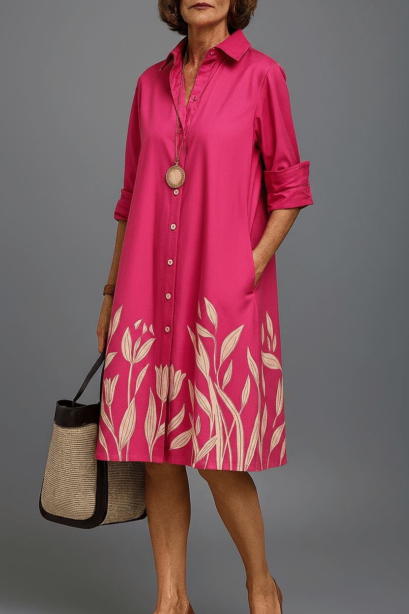 Vaelia – Robe midi drapée en tissu