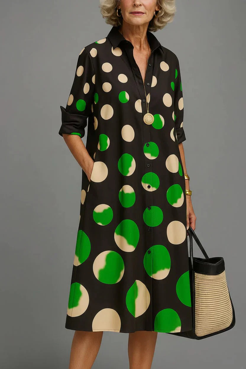 Vaelia – Robe midi drapée en tissu