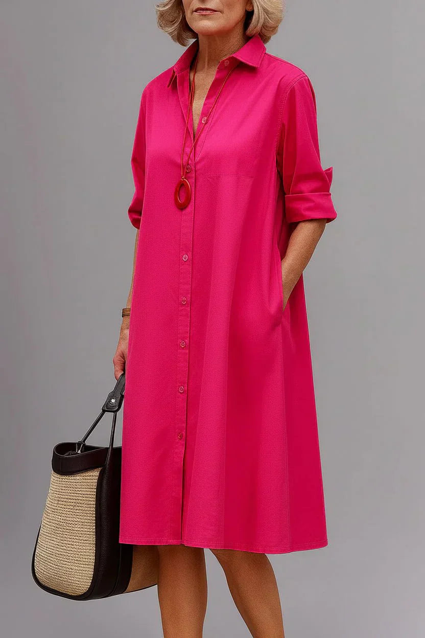 Vaelia – Robe midi drapée en tissu