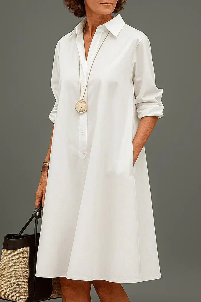 Vaelia – Robe midi drapée en tissu