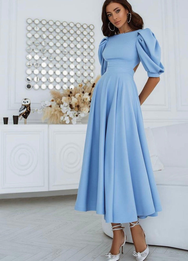 Alenya – Robe midi tissée cintrée à la taille
