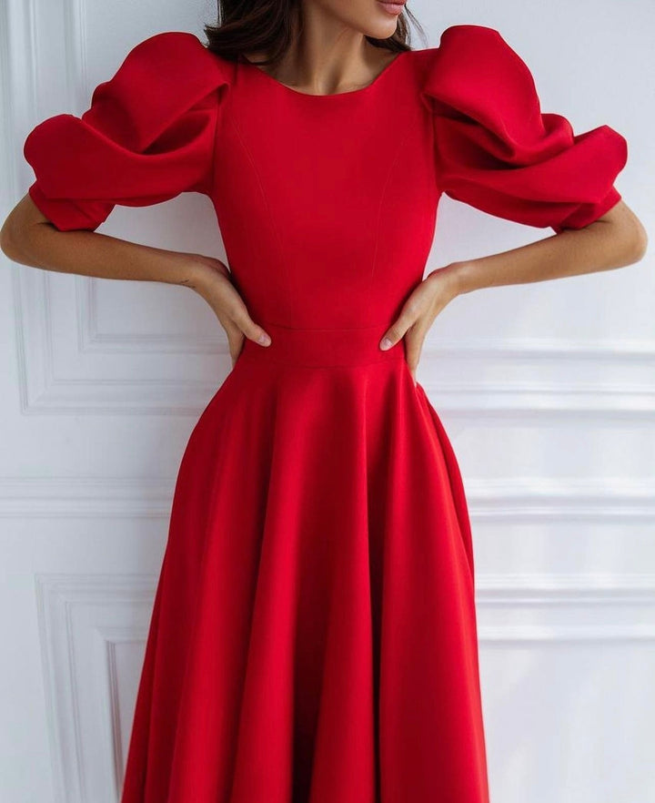 Alenya – Robe midi tissée cintrée à la taille