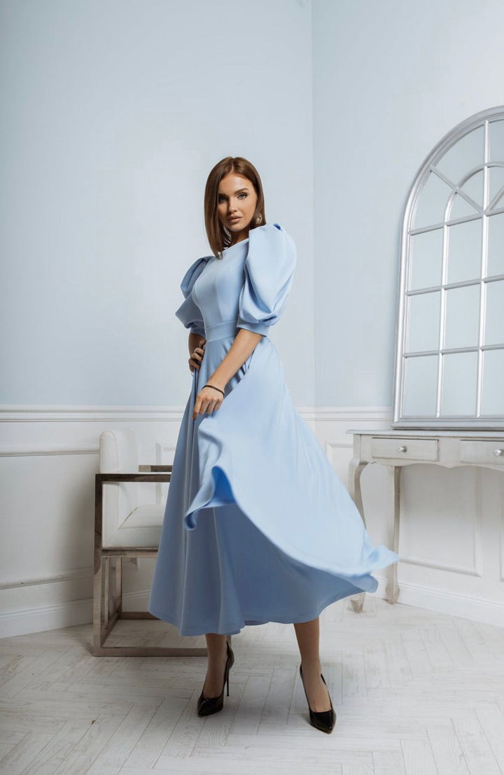 Alenya – Robe midi tissée cintrée à la taille