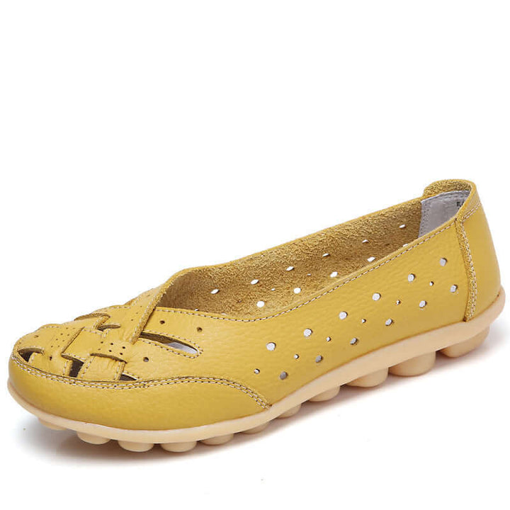 Nevara – Mocassins en cuir à semelle à coussin de gel