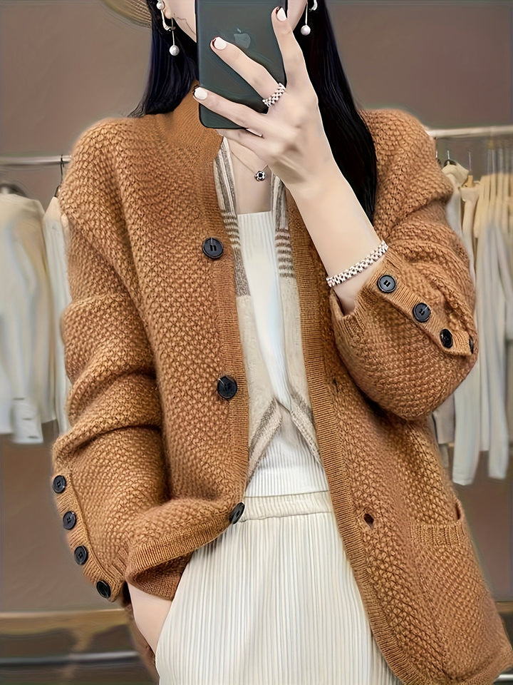 Vesara – cardigan en tricot à col montant