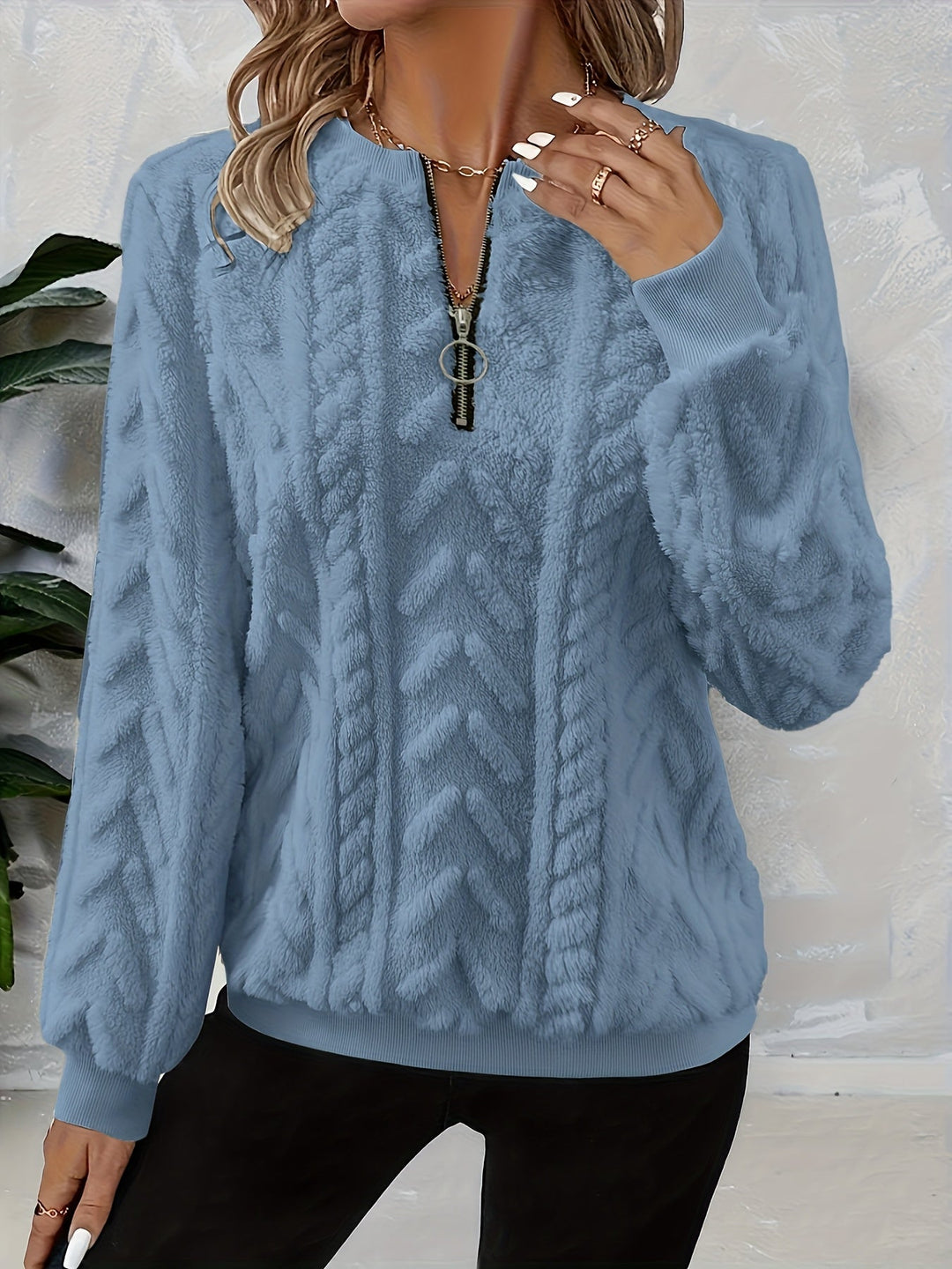 Tirena – sweat-shirt tricoté doublé