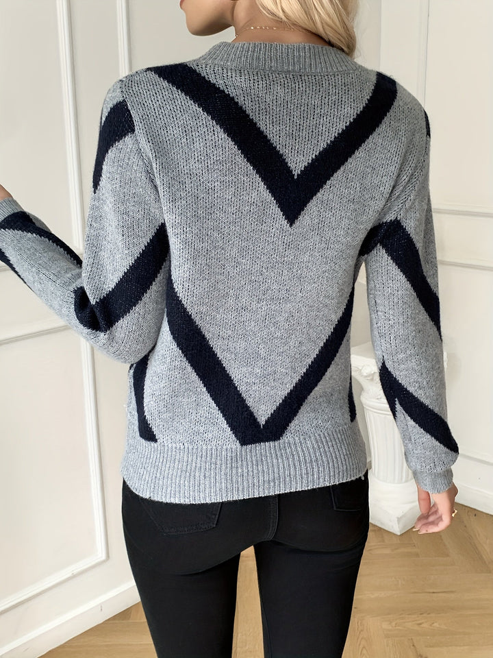 Virela – Pull en tricot rayé