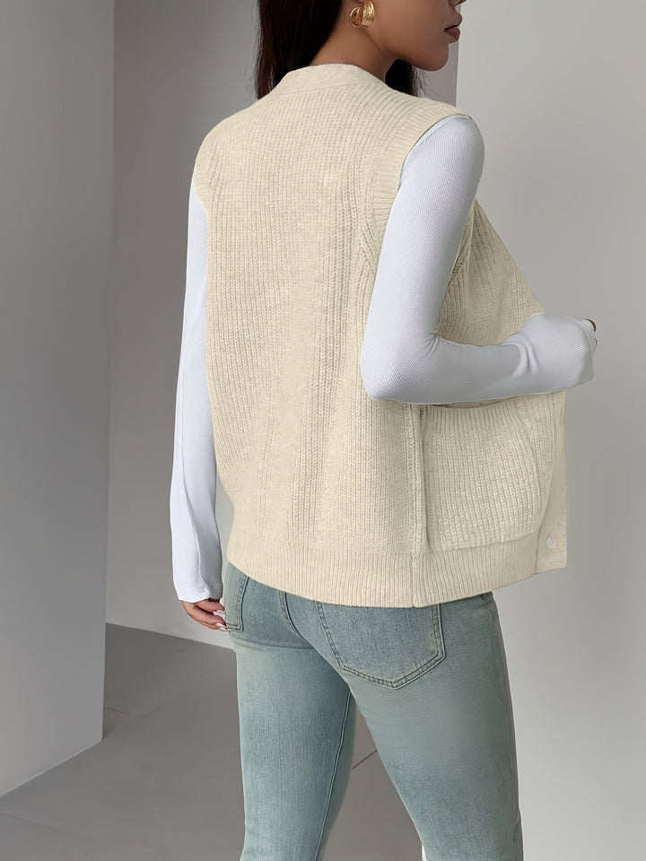 Vesara – gilet à col V en tricot