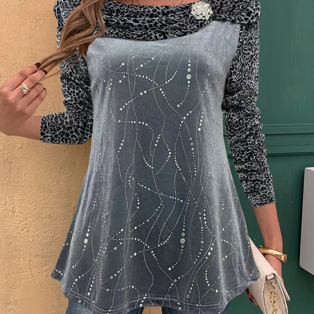 Avenya – Pull en maille à col en satin