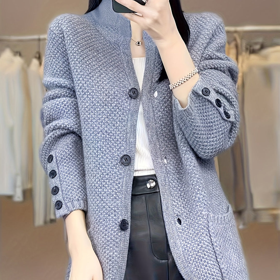 Vesara – cardigan en tricot à col montant
