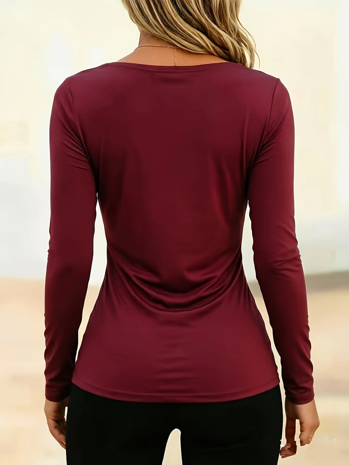 Arlysa – t-shirt à col rond en jersey extensible