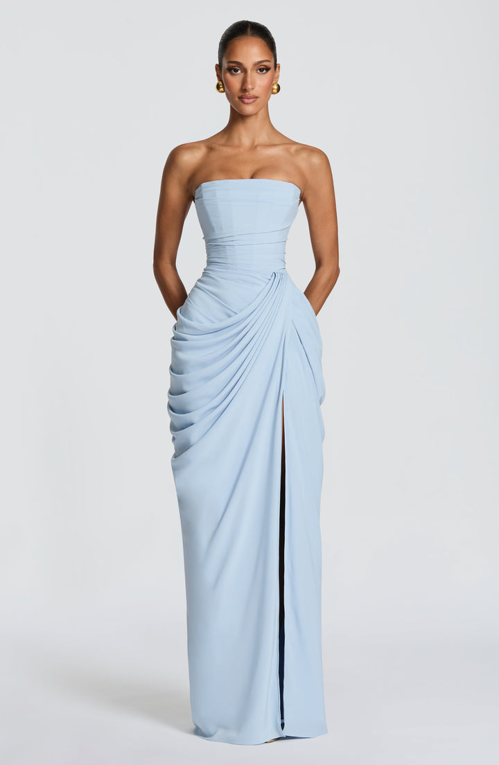 Nelara – robe en chiffon à dos corseté